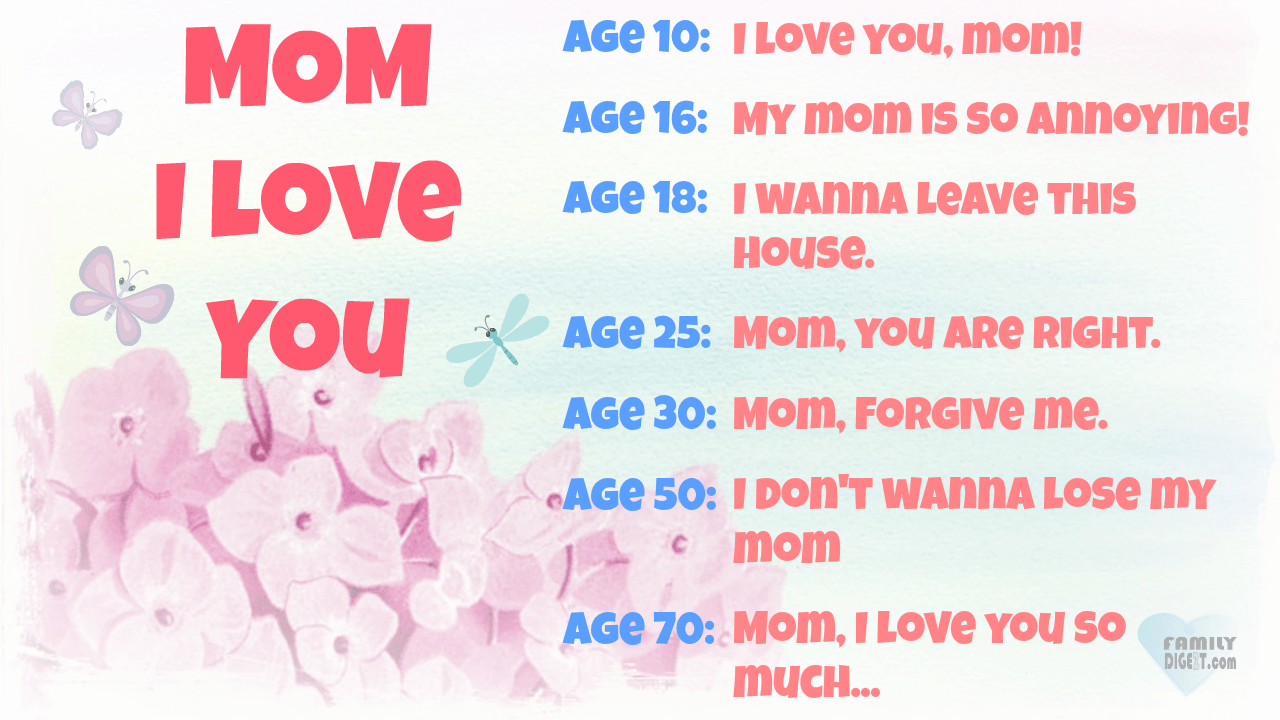 Family Quotes Mom I Love You